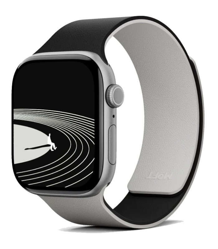بند دورو اپل واچ مافت مناسب اپل واچ ۴۴, ۴۵, ۴۶, ۴۹ میلی‌متر مدل MOFT Snap Duo Watch Band - رنگ مشکی و بژ