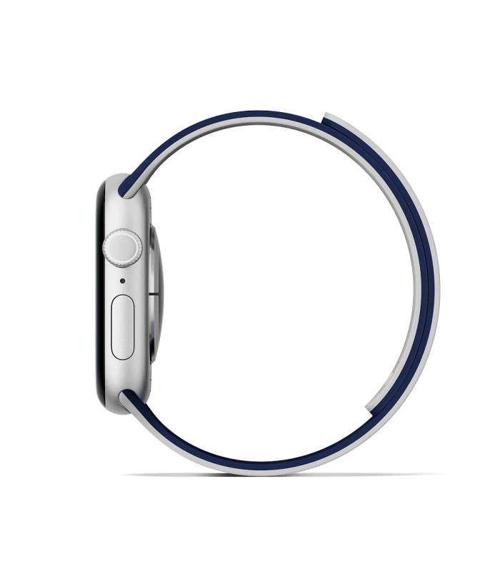 بند دورو اپل واچ مافت مناسب اپل واچ ۳۸, ۴۰, ۴۱, ۴۲ میلی‌متر مدل MOFT Snap Duo Watch Band - رنگ سرمه‌ای و سفید