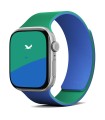 بند دورو اپل واچ مافت مناسب اپل واچ ۳۸, ۴۰, ۴۱, ۴۲ میلی‌متر مدل MOFT Snap Duo Watch Band - رنگ آبی و سبز