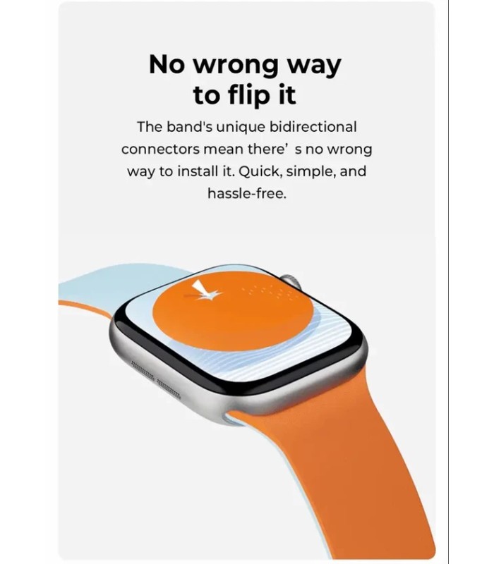 بند دورو اپل واچ مافت مناسب اپل واچ ۳۸, ۴۰, ۴۱, ۴۲ میلی‌متر مدل MOFT Snap Duo Watch Band - رنگ نیلی و نارنجی
