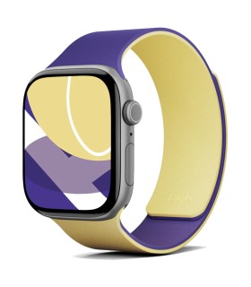 بند دورو اپل واچ مافت مناسب اپل واچ ۳۸, ۴۰, ۴۱, ۴۲ میلی‌متر مدل MOFT Snap Duo Watch Band - رنگ زرد و بنفش
