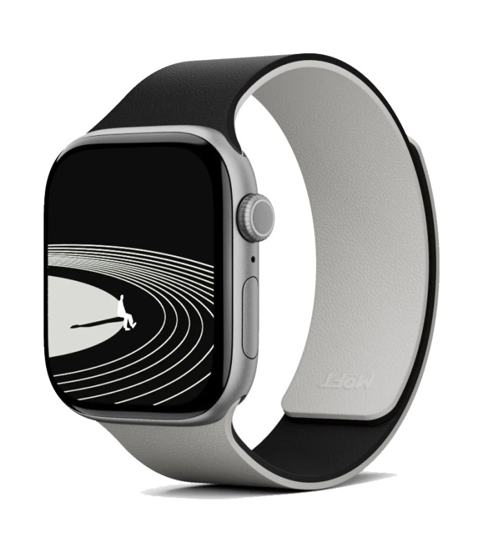 بند دورو اپل واچ مافت مناسب اپل واچ ۳۸, ۴۰, ۴۱, ۴۲ میلی‌متر مدل MOFT Snap Duo Watch Band - رنگ مشکی و بژ