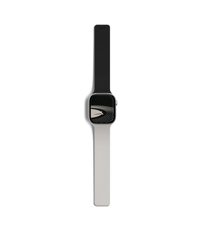 بند دورو اپل واچ مافت مناسب اپل واچ ۳۸, ۴۰, ۴۱, ۴۲ میلی‌متر مدل MOFT Snap Duo Watch Band - رنگ مشکی و بژ