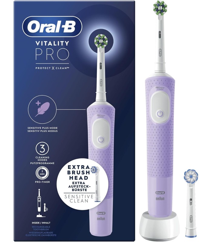 مسواک برقی اورال بی مدل Oral-B Vitality Pro - رنگ بنفش
