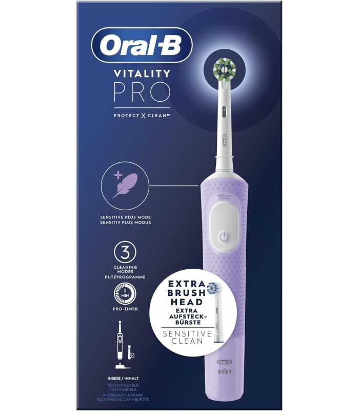 مسواک برقی اورال بی مدل Oral-B Vitality Pro - رنگ بنفش