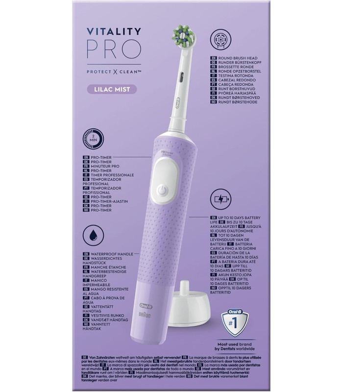 مسواک برقی اورال بی مدل Oral-B Vitality Pro - رنگ بنفش