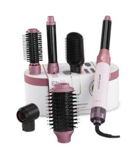 سشوار و حالت‌دهنده مو انزو مدل ENZO 6-in-1 Air Styler EN-4133 - رنگ سفید صورتی