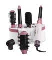 سشوار و حالت‌دهنده مو انزو مدل ENZO 6-in-1 Air Styler EN-4133 - رنگ سفید صورتی