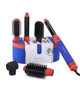 سشوار و حالت‌دهنده مو انزو مدل ENZO 6-in-1 Air Styler EN-4133 - رنگ آبی نارنجی