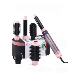 سشوار و حالت‌دهنده مو انزو مدل ENZO 6-in-1 Air Styler EN-4133 - رنگ مشکی صورتی