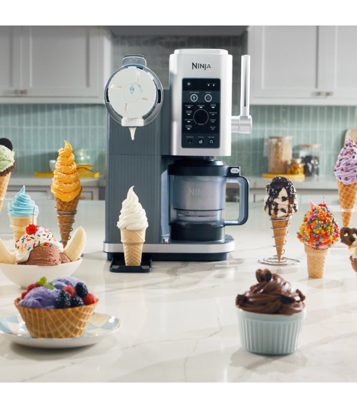 بستنی‌ساز نینجا مدل Ninja CREAMi Scoop & Swirl Soft Serve Ice Cream Machine NC701