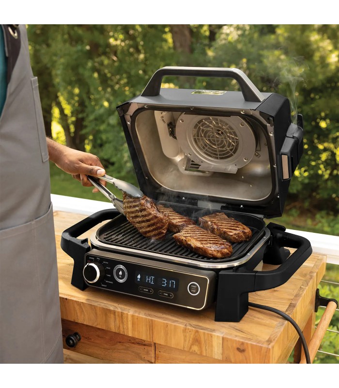 گریل و باربیکیو برقی نینجا مدل Ninja Woodfire Electric BBQ Grill & Smoker OG701
