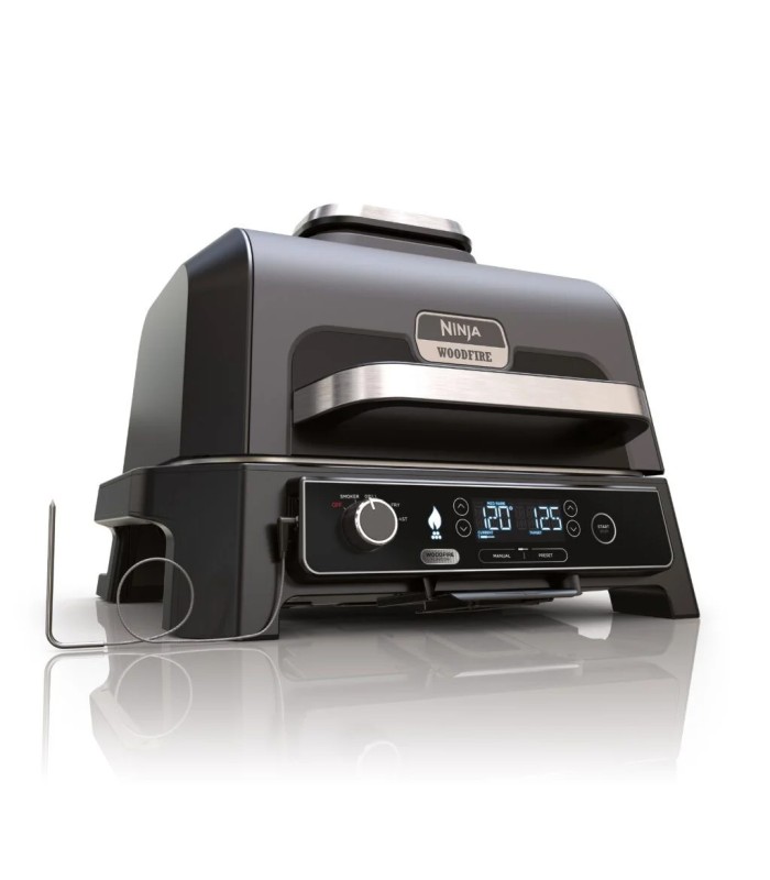 گریل و باربیکیو برقی نینجا مدل Ninja Woodfire Pro XL Electric BBQ Grill and smoker OG850