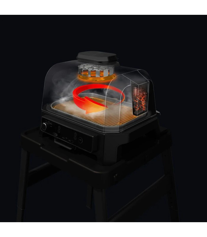 گریل و باربیکیو برقی نینجا مدل Ninja Woodfire Pro XL Electric BBQ Grill and smoker OG850