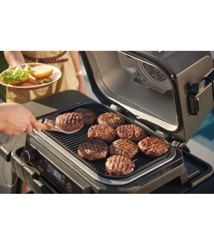 گریل و باربیکیو برقی نینجا مدل Ninja Woodfire Pro XL Electric BBQ Grill and smoker OG850