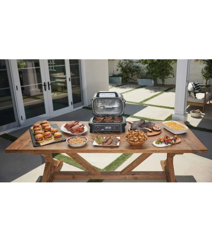 گریل و باربیکیو برقی نینجا مدل Ninja Woodfire Pro XL Electric BBQ Grill and smoker OG850