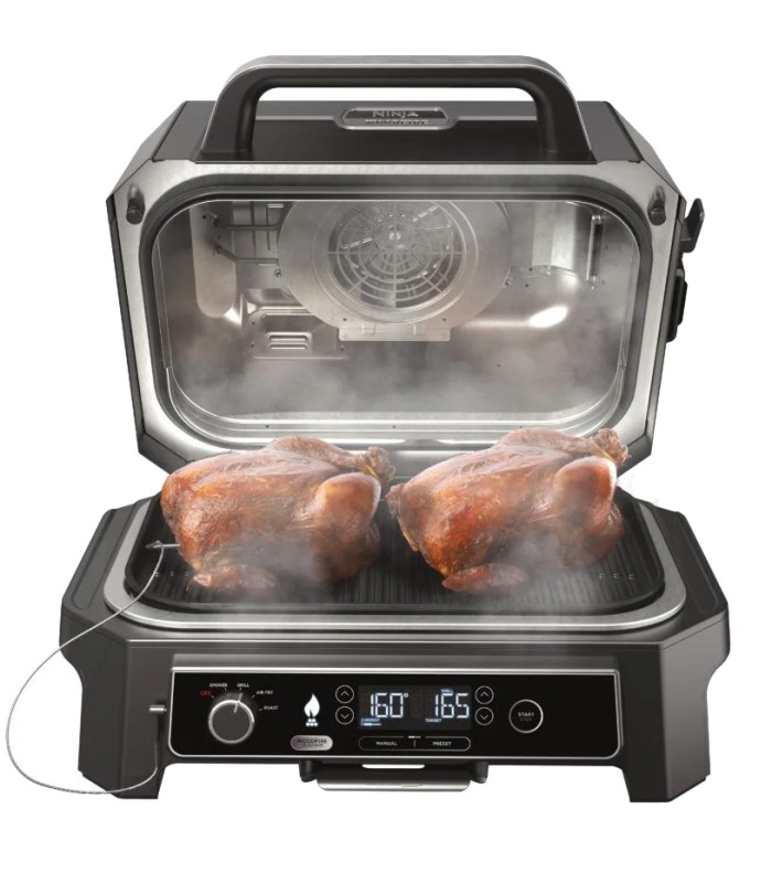 گریل و باربیکیو برقی نینجا مدل Ninja Woodfire Pro XL Electric BBQ Grill and smoker OG850