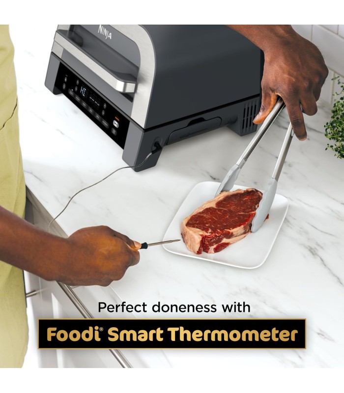 گریل و باربیکیو برقی نینجا مدل Ninja Foodi XL Indoor Grill and Air Fryer with Thermometer DG551