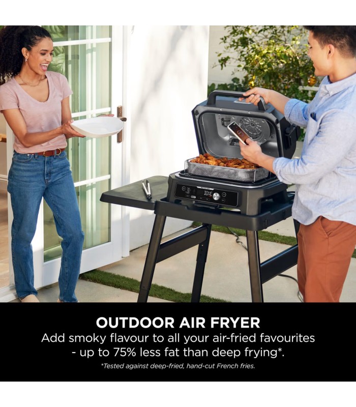 گریل و باربیکیو برقی نینجا مدل Ninja Woodfire Pro Connect XL Electric BBQ Grill & Smoker OG901