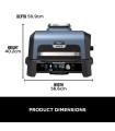 گریل و باربیکیو برقی نینجا مدل Ninja Woodfire Pro Connect XL Electric BBQ Grill & Smoker OG901