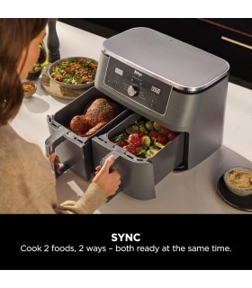 هواپز نینجا مدل Ninja Dual Zone 6-in-1 Air Fryer 7.6L DZ300