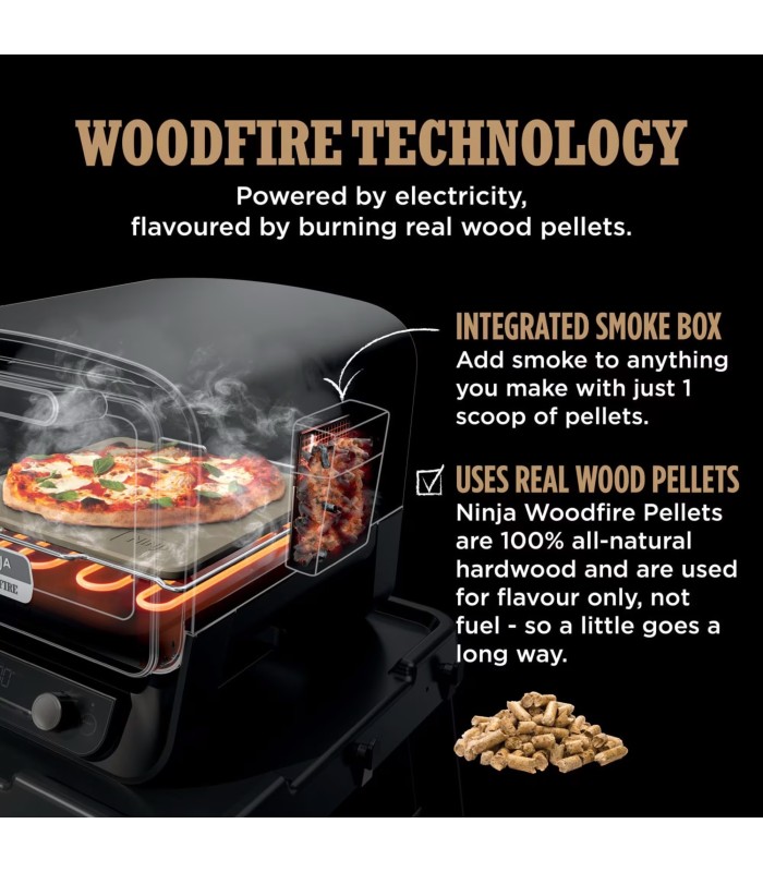 تنور برقی نینجا مدل Ninja Woodfire Electric Outdoor Oven & BBQ Smoker OO101