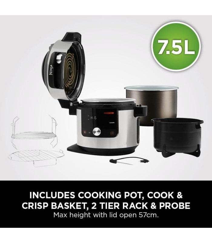 مولتی کوکر نینجا مدل Ninja Foodi MAX 15-in-1 SmartLid 7.5L Multicooker OL750