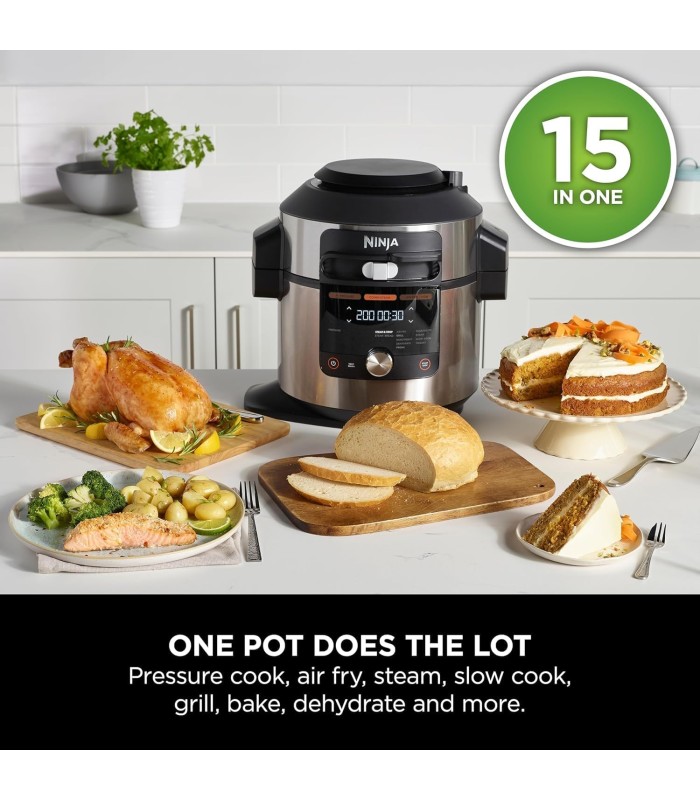 مولتی کوکر نینجا مدل Ninja Foodi MAX 15-in-1 SmartLid 7.5L Multicooker OL750