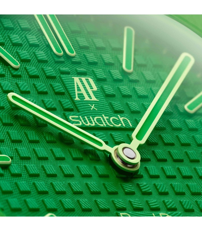 ساعت Audemars Piguet x Swatch مدل SSX03G100N | Royal Pop GREEN EIGHT