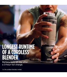 مخلوط‌کن شارژی نینجا مدل Ninja Blast Max BC251 | رنگ گلبهی