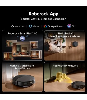 جارو رباتیک هوشمند روبوراک مدل Roborock Saros 20 | رنگ مشکی