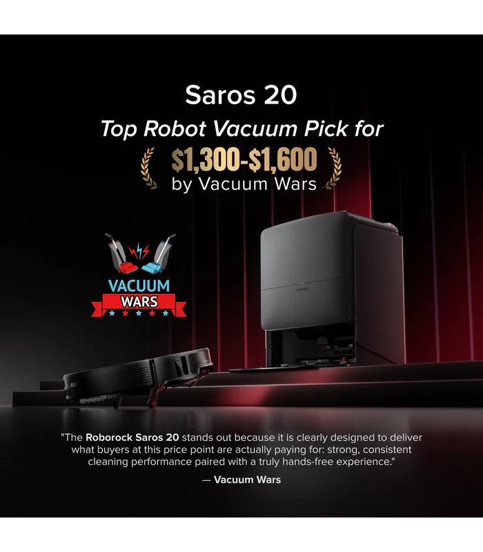 جارو رباتیک هوشمند روبوراک مدل Roborock Saros 20 | رنگ سفید