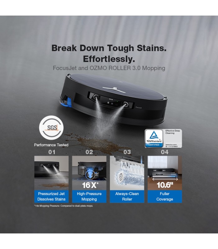 جارو رباتیک هوشمند اکووکس مدل ECOVACS DEEBOT X12 PRO OMNI | رنگ مشکی