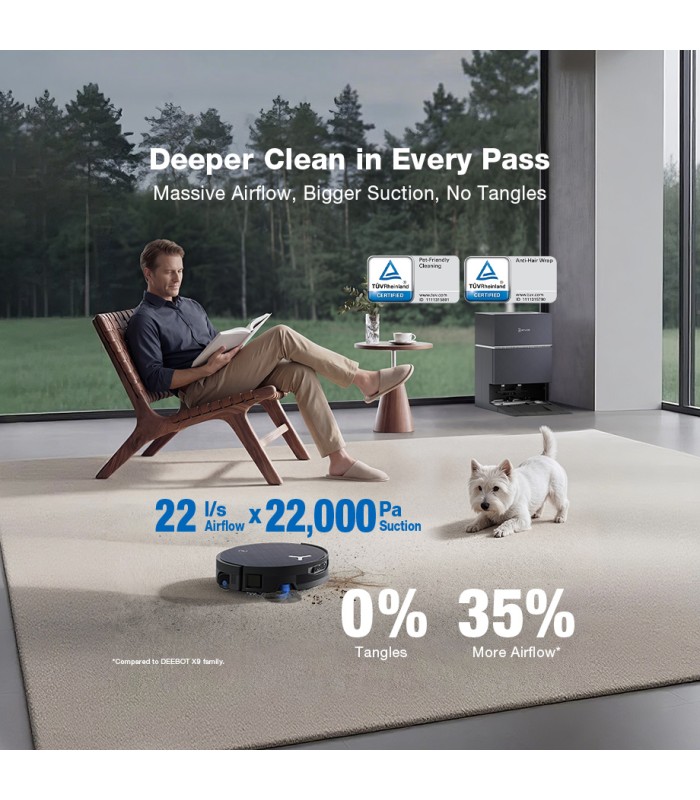 جارو رباتیک هوشمند اکووکس مدل ECOVACS DEEBOT X12 PRO OMNI | رنگ مشکی