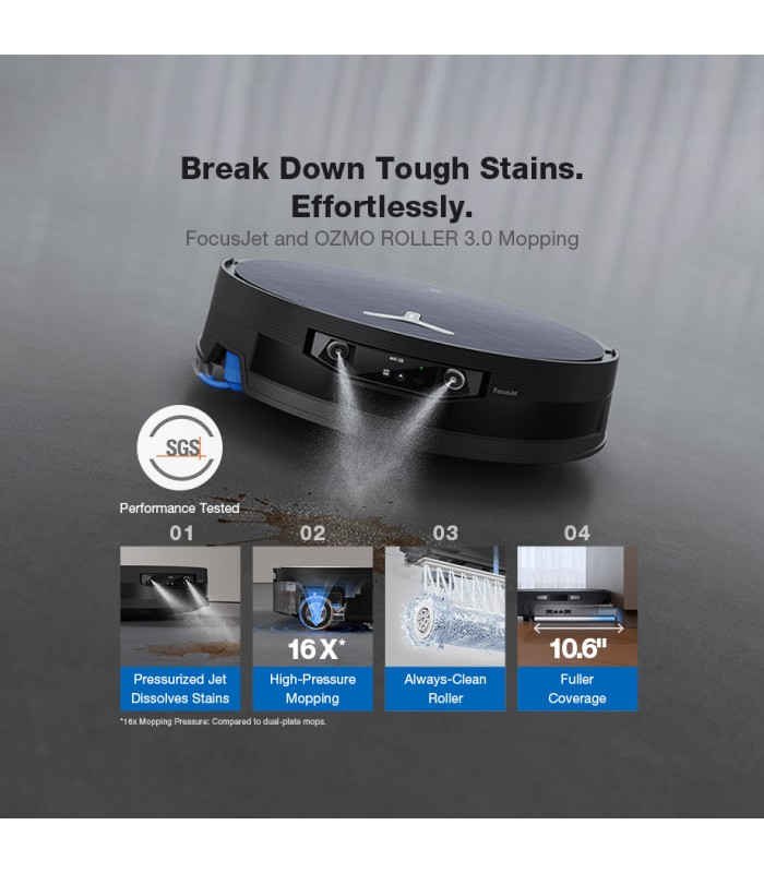 جارو رباتیک هوشمند اکووکس مدل ECOVACS DEEBOT X12 OmniCyclone | رنگ مشکی
