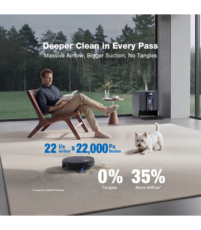 جارو رباتیک هوشمند اکووکس مدل ECOVACS DEEBOT X12 OmniCyclone | رنگ مشکی