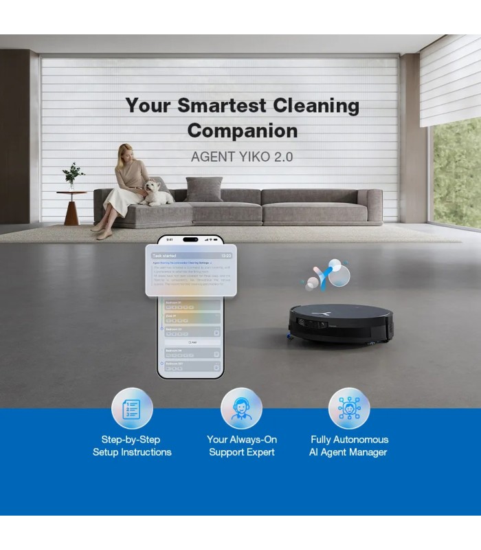 جارو رباتیک هوشمند اکووکس مدل ECOVACS DEEBOT X12 OmniCyclone | رنگ مشکی