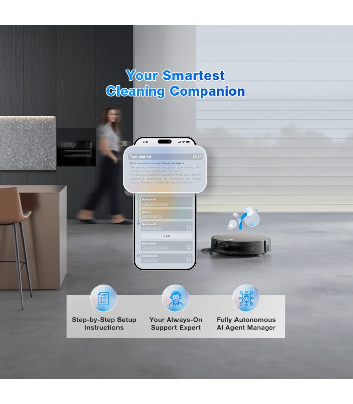 جارو رباتیک هوشمند اکووکس مدل ECOVACS DEEBOT X11 OmniCyclone | رنگ مشکی