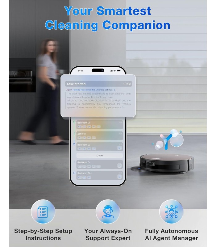 جارو رباتیک هوشمند اکووکس مدل ECOVACS DEEBOT X11 PRO OMNI | رنگ مشکی