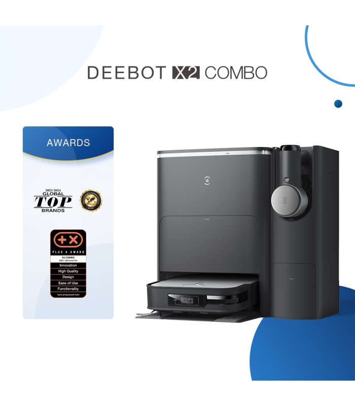 جارو رباتیک هوشمند اکووکس مدل ECOVACS DEEBOT X2 Combo | رنگ مشکی