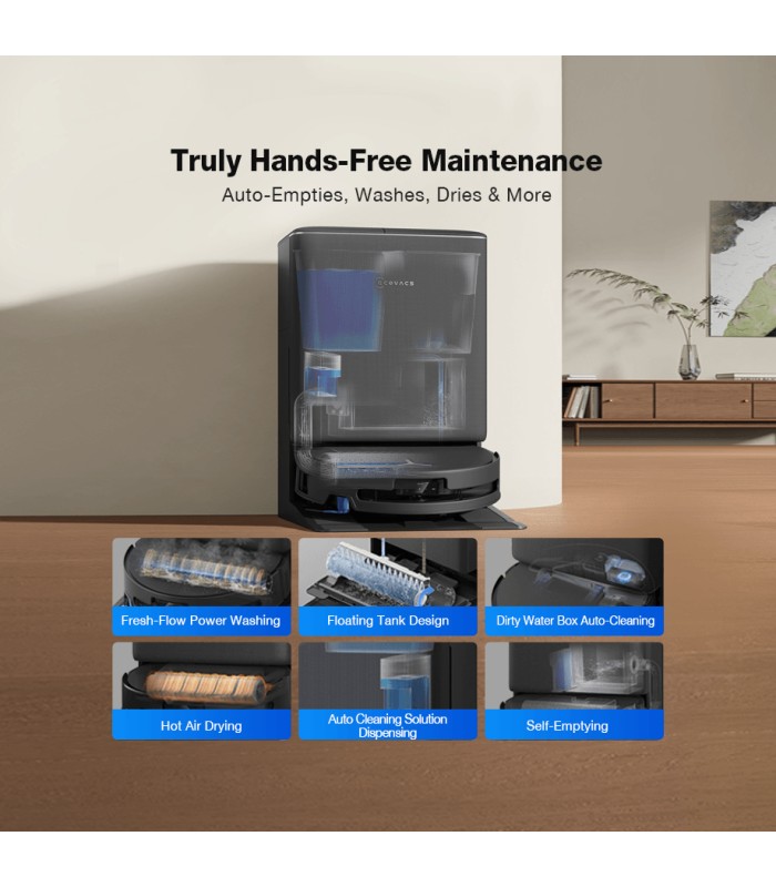 جارو رباتیک هوشمند اکووکس مدل ECOVACS DEEBOT T90 PRO OMNI | رنگ سفید