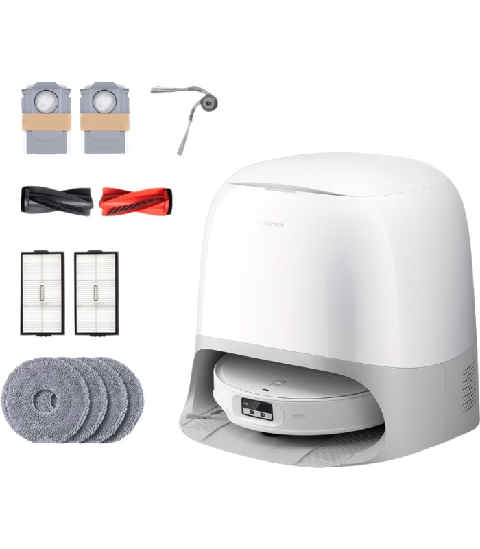 جارو رباتیک هوشمند روبوراک مدل Roborock Qrevo Curv 2 ProX | رنگ سفید