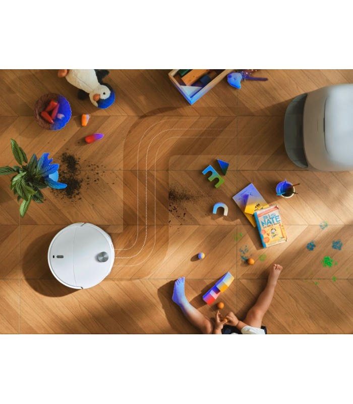 جارو رباتیک هوشمند روبوراک مدل Roborock Qrevo Curv 2 ProX | رنگ سفید