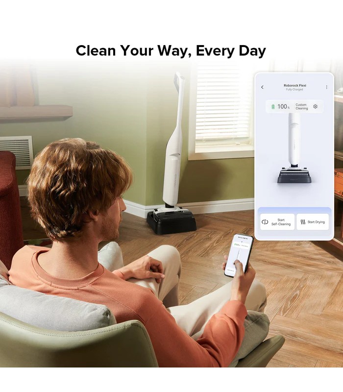 جارو شارژی روبوراک مدل Roborock Flexi Wet and Dry Vacuum Cleaner | رنگ سفید