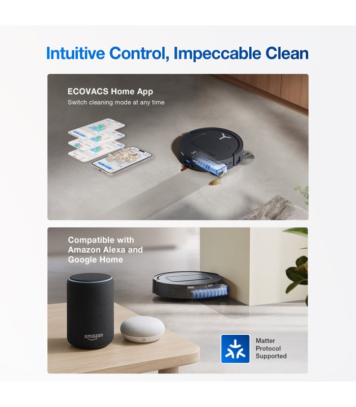 جارو رباتیک هوشمند اکووکس مدل ECOVACS DEEBOT T80 OMNI | رنگ سفید