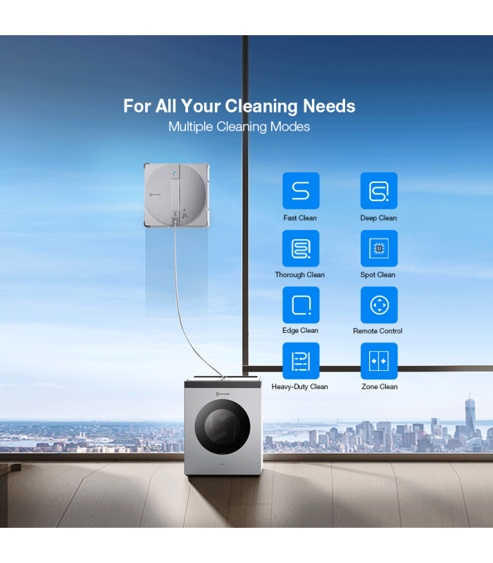 ربات شیشه‌شوی هوشمند اکووکس مدل ECOVACS WINBOT W3 | رنگ سفید