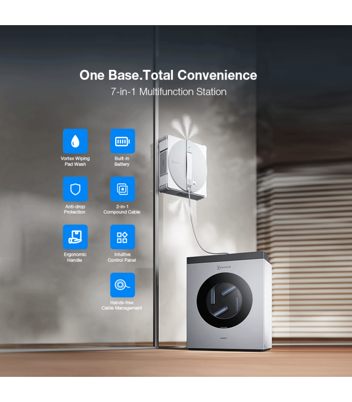 ربات شیشه‌شوی هوشمند اکووکس مدل ECOVACS WINBOT W3 | رنگ سفید