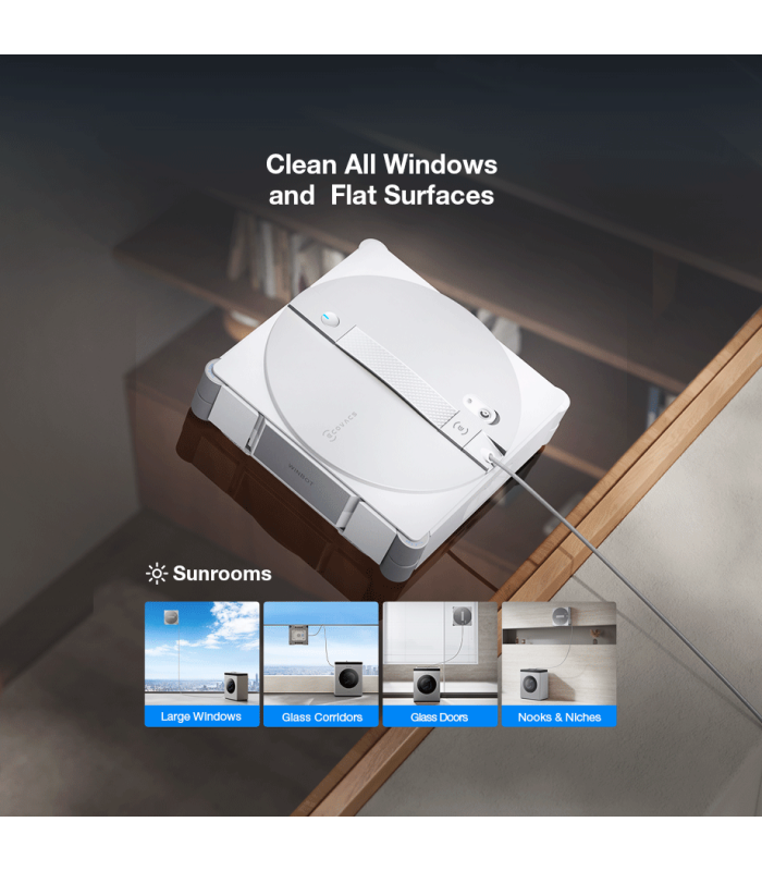 ربات شیشه‌شوی هوشمند اکووکس مدل ECOVACS WINBOT W3 | رنگ سفید