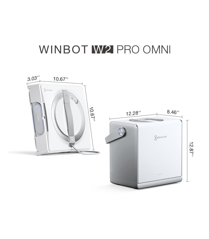 ربات شیشه‌شوی هوشمند اکووکس مدل ECOVACS WINBOT W2 PRO OMNI | رنگ سفید