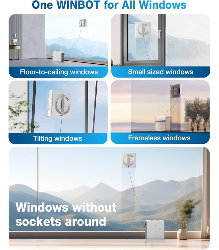 ربات شیشه‌شوی هوشمند اکووکس مدل ECOVACS WINBOT W2 OMNI | رنگ سفید